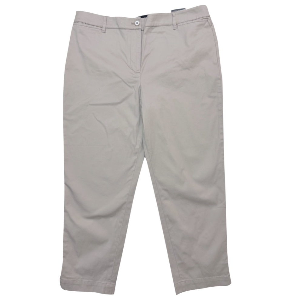 Talbots Perfect Crop Pant Light Khakis Size 12 NWT